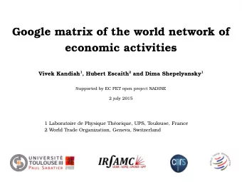 G  o  o  g  l  e  ma  t  r  i  x  o  f  t  h  e  w  o  r  l  d  n  e  t  w  o  r  k  o  f  e  c  o