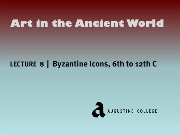 art in the ancient world