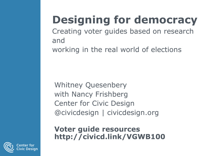 designing for democracy