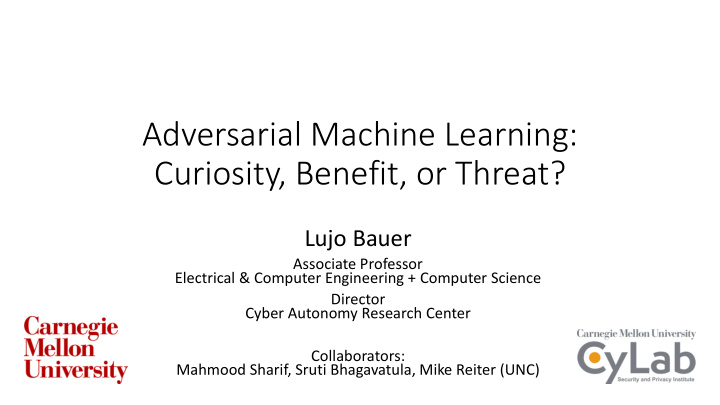 adversarial machine learning