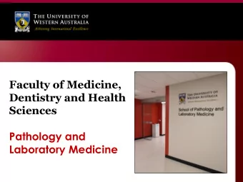 Sciences  Pathology and  Laboratory Medicine  Majors in Bachelor of Science    Aboriginal Health
