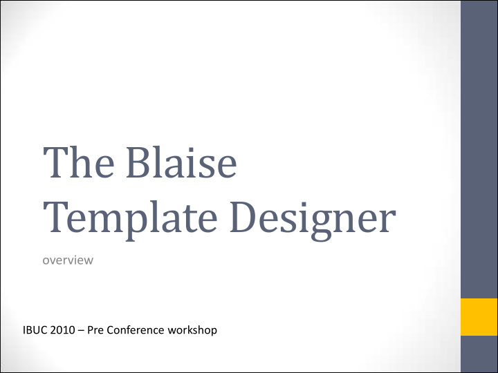 the blaise template designer
