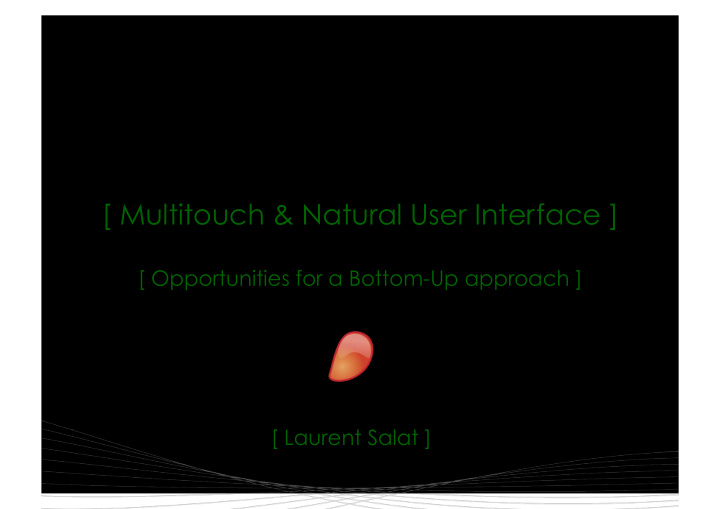 multitouch natural user interface