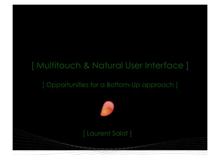 multitouch natural user interface