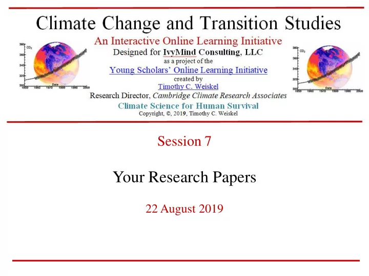 your research papers