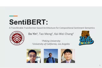 SentiBERT: A Transferable Transformer-based Architecture for Compositional Sentiment Semantics Da