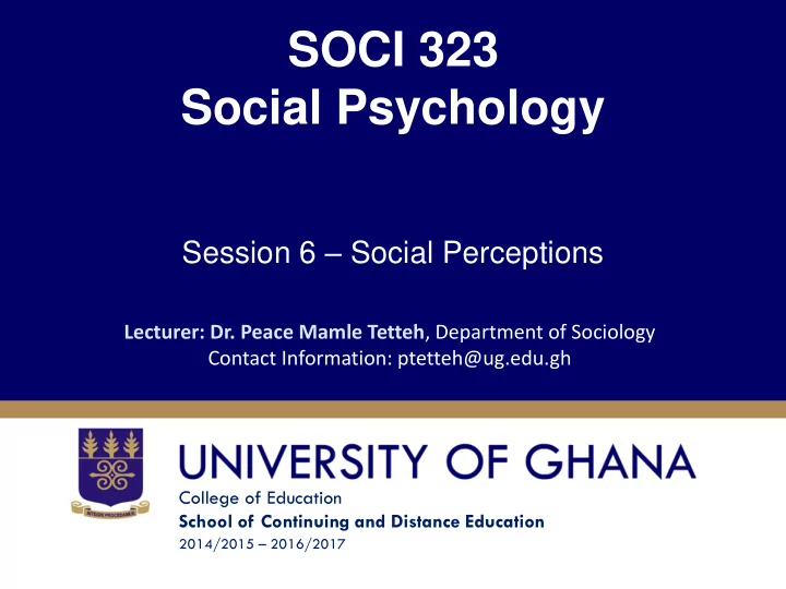 social psychology