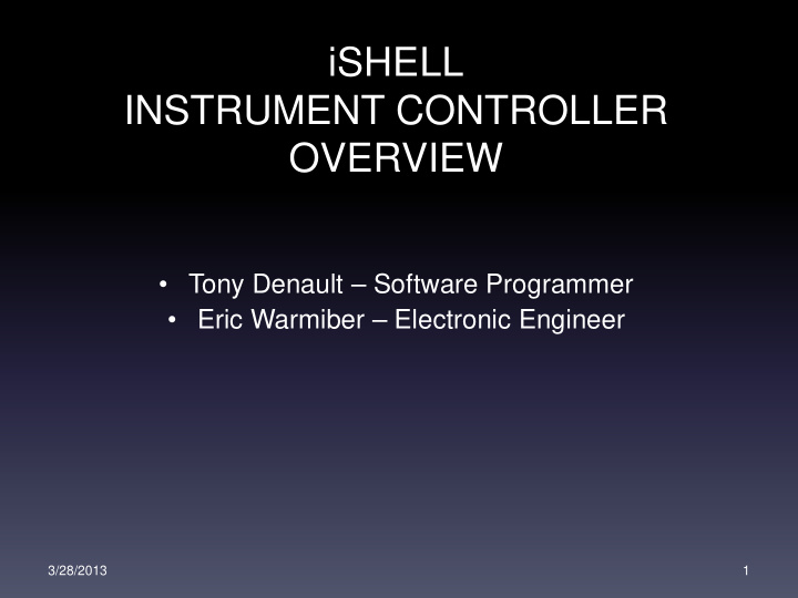 ishell instrument controller overview