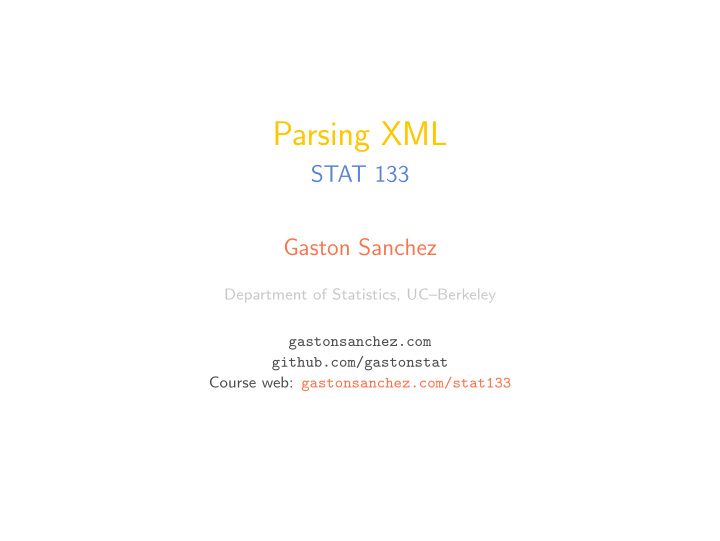 parsing xml