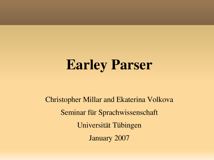 earley parser