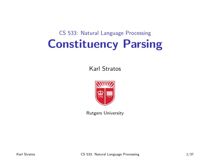 constituency parsing