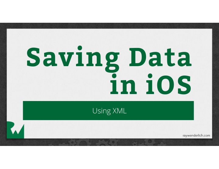 saving data in ios