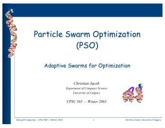 AI  AI  Department of Computer Science  University of Calgary  CPSC 565  Winter 2003  Emergent