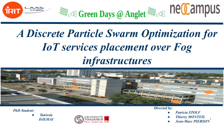 a discrete particle swarm optimization for iot services