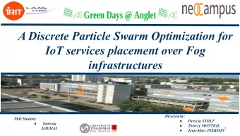 A Discrete Particle Swarm Optimization for  IoT services placement over Fog  infrastructures