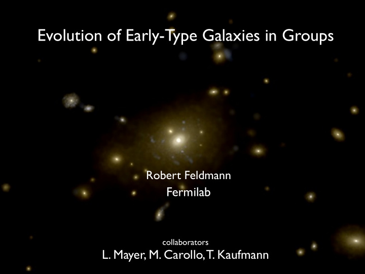 evolution of early type galaxies in groups