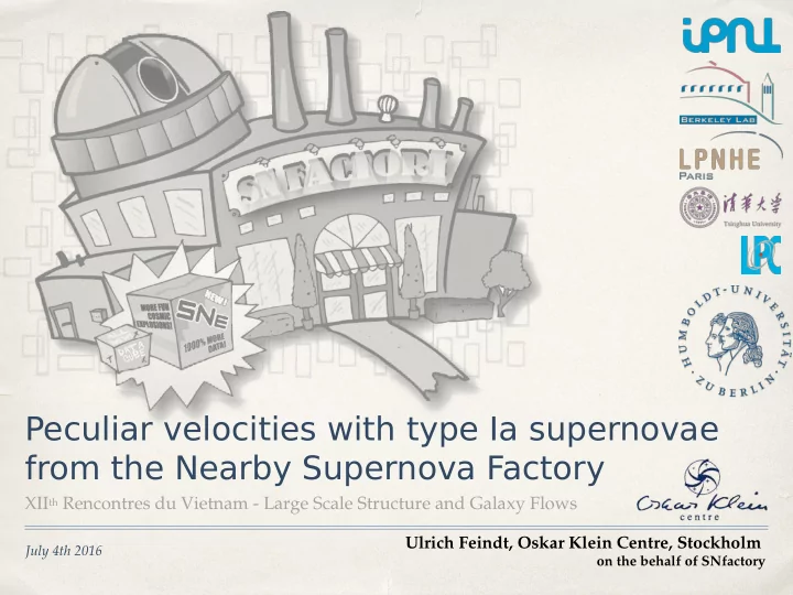 peculiar velocities with type ia supernovae from the