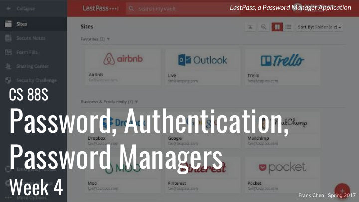 password authentication password managers