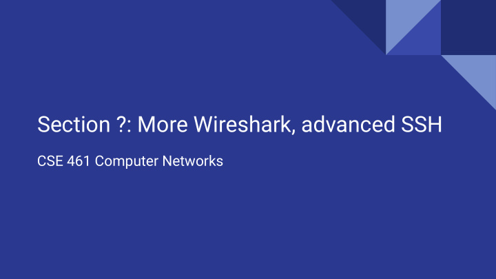 section more wireshark advanced ssh