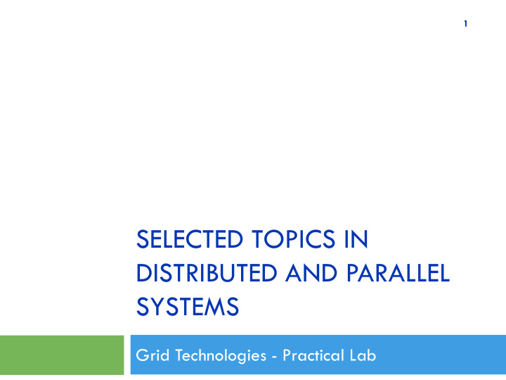 distributed and parallel