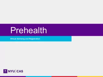Prehealth  Considering a Health Career?  Considering a Health Career?    Prehealth advisors work