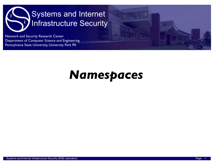 namespaces