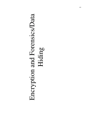 Encryption and Forensics/Data  Hiding  Cryptography Background  See: