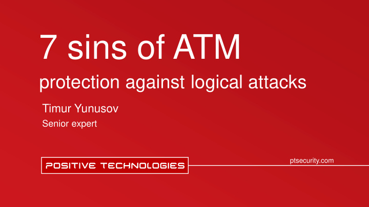 7 sins of atm