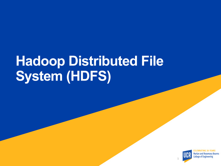 hadoop distributed file system hdfs