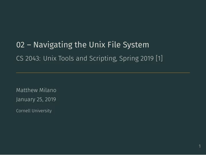 02 navigating the unix file system