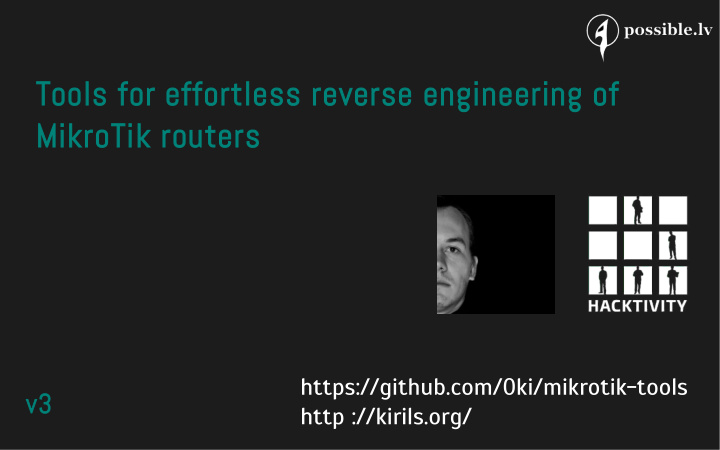 tools for effortless reverse engineering of mikrotik