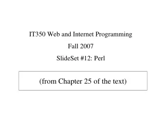 (from Chapter 25 of the text)      Things well learn and do