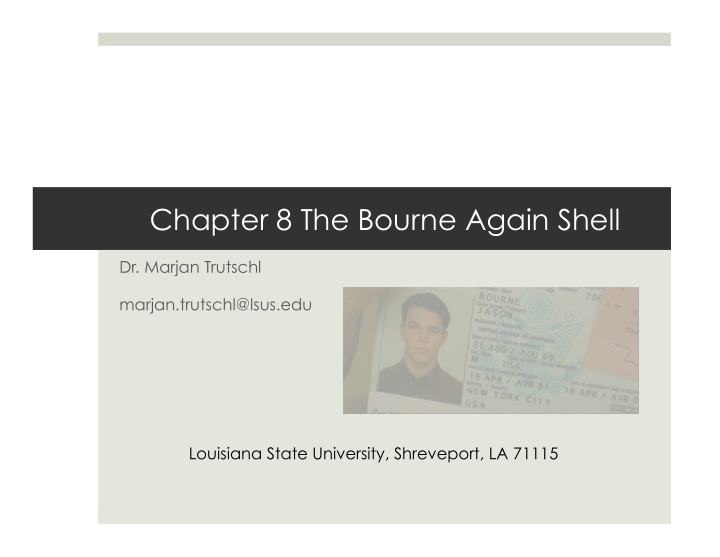 chapter 8 the bourne again shell