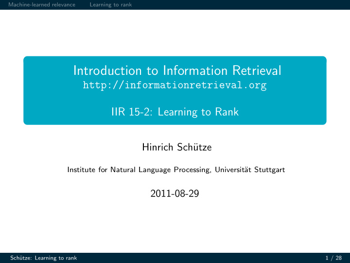 introduction to information retrieval