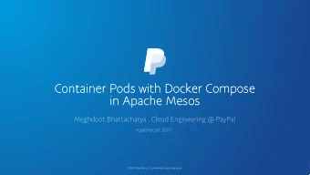 Cont  ntaine  ner Pods w  ds with  h Do  Dock  cker C  Compose  se  in A  n Apa  pache  che Me