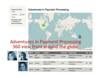 Adventures  in  Payment  Processing    360  view  from  around  the
