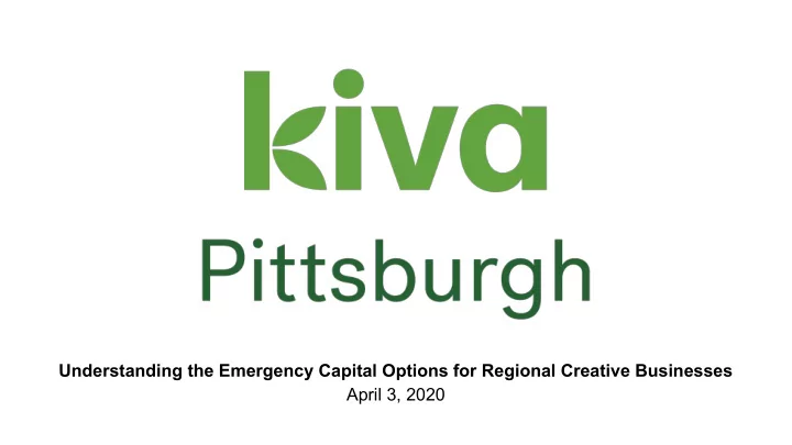 understanding the emergency capital options for regional
