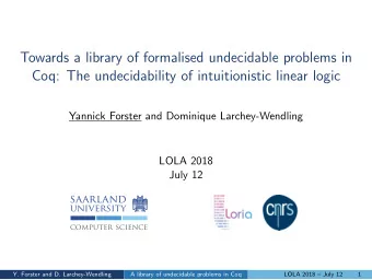 Towards a library of formalised undecidable problems in  Coq: The undecidability of intuitionistic