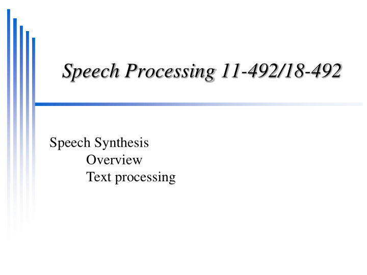 speech processing 11 492 18 492