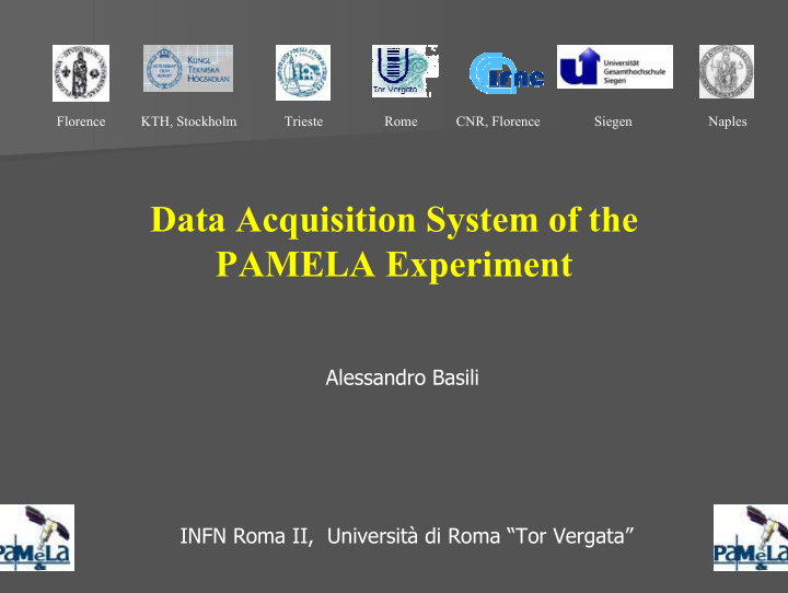 data acquisition system of the pamela experiment