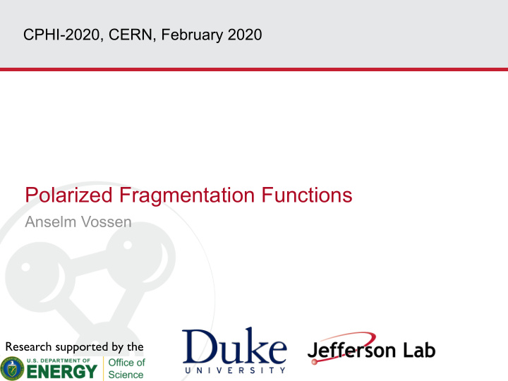 polarized fragmentation functions
