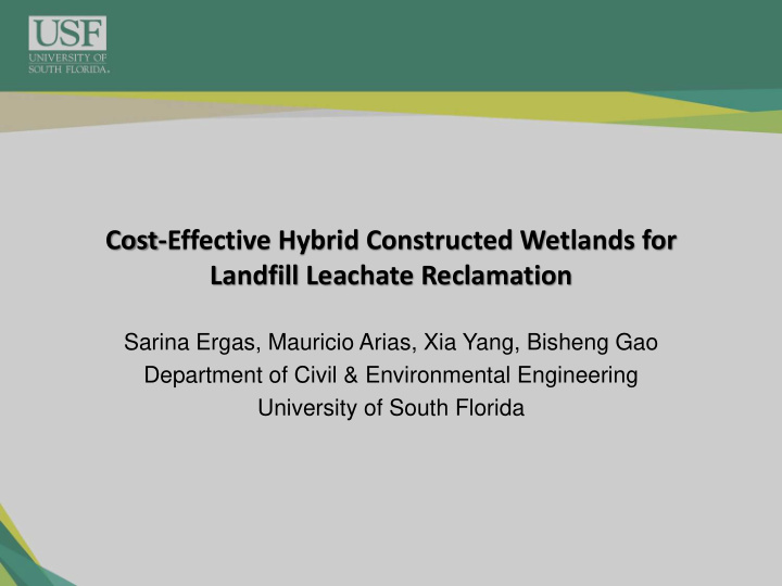 cost effective hybrid constructed wetlands for landfill