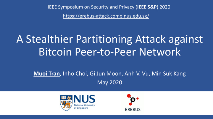 a stealthier partitioning attack against bitcoin peer to