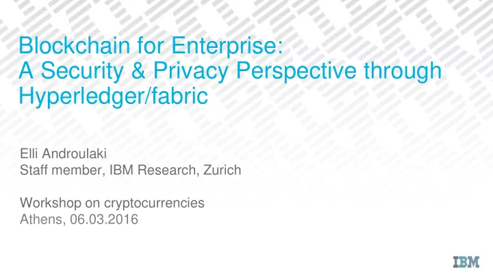 a security privacy perspective through