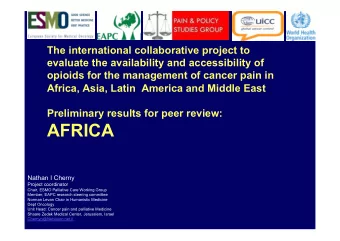 General Background Data  Africa General  Formulary and Cost  7 essential opioids  Codeine