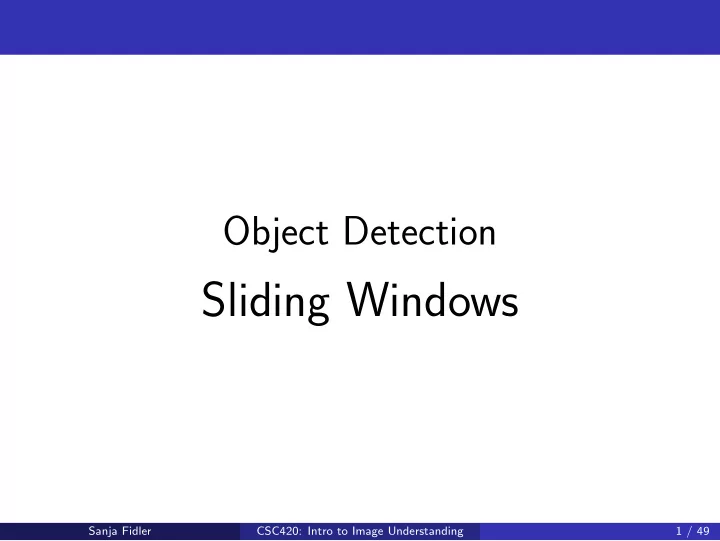 sliding windows