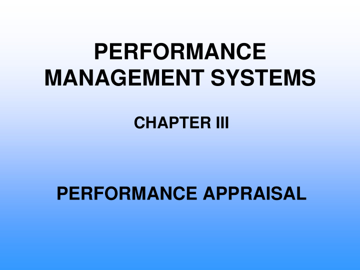 performance management systems