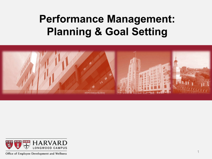 performance management planning goal setting