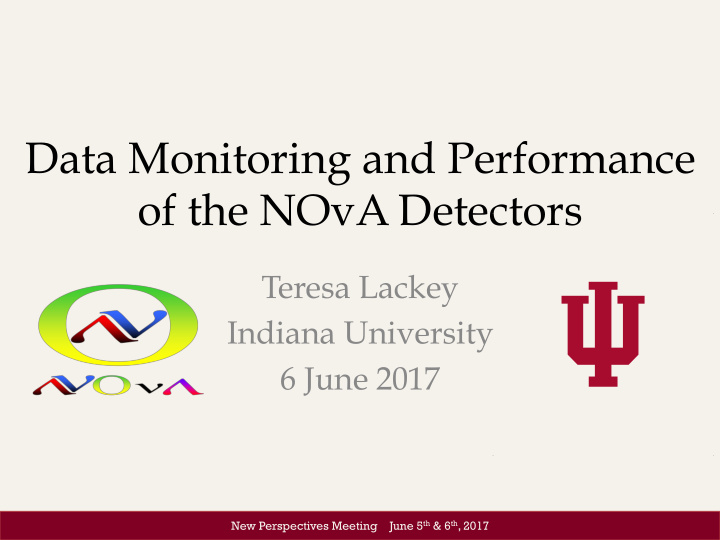 data monitoring and performance of the nova detectors