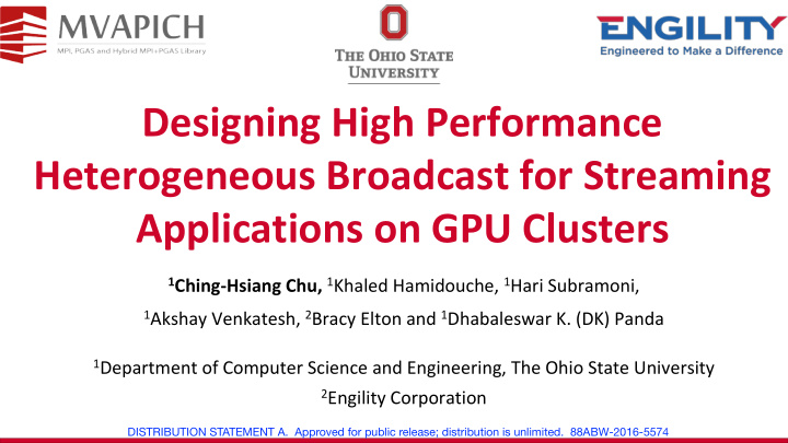 designing high performance heterogeneous broadcast for